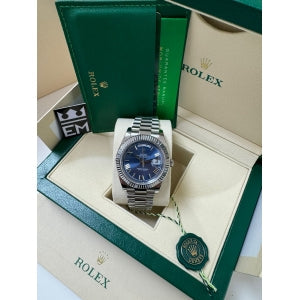 Rolex Day-Date Silver / Blue